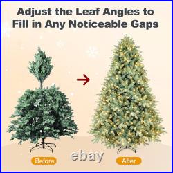 7.5 FT Prelit Artificial Christmas Tree Blue Spruce Xmas Tree Holiday Home Decor