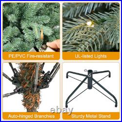 7.5 FT Prelit Artificial Christmas Tree Blue Spruce Xmas Tree Holiday Home Decor