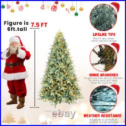7.5 FT Prelit Artificial Christmas Tree Classic Spruce 550 light 2148 PE/PVC Tip