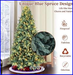 7.5 FT Prelit Artificial Christmas Tree Classic Spruce 550 light 2148 PE/PVC Tip