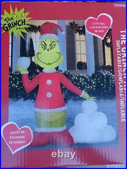 7.5 FT The GRINCH with Snowballs Inflatable Christmas Airblown Dr Suess