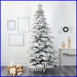 7.5' Flocked Grand Northern Rocky Fir Artificial Christmas Tree. Retail $1369
