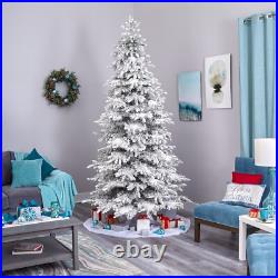 7.5' Flocked Grand Northern Rocky Fir Artificial Christmas Tree. Retail $1369