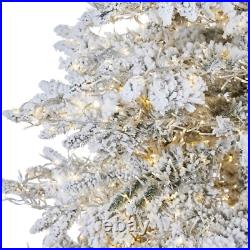 7.5' Flocked Grand Northern Rocky Fir Artificial Christmas Tree. Retail $1369