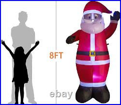 7.5 Ft Black Santa Claus Inflatable Christmas Indoor and Outdoor Decoration with