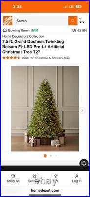 7.5 Ft. Grand Duchess Twinkling Balsam Fir LED Pre-Lit Artificial Christmas Tree