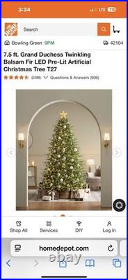 7.5 Ft. Grand Duchess Twinkling Balsam Fir LED Pre-Lit Artificial Christmas Tree