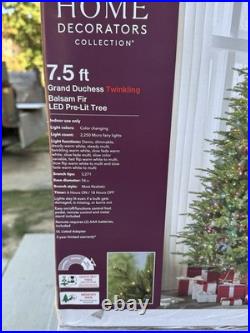 7.5 Ft Grand Duchess Twinkling Pre Lit Balsam Fir Christmas Tree T27 TikTok NEW