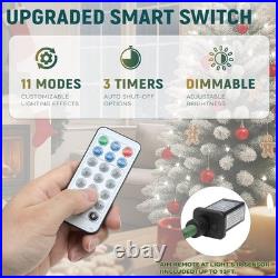 7.5 Ft Pre-Lit LED Grand Duchess Balsam Fir Flocked Artificial Christmas Tree