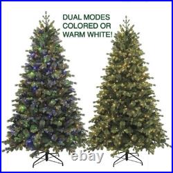7.5 Ft Pre-lit Lighted Christmas Tree With 9 Color And Warm White Modes & Remote
