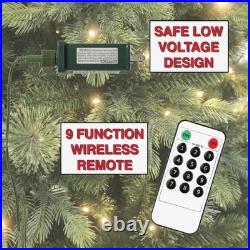 7.5 Ft Pre-lit Lighted Christmas Tree With 9 Color And Warm White Modes & Remote