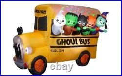 7.5' Gemmy Airblown Inflatable Animated Kaleidoscope Halloween Ghoul Bus 552571