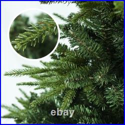 7.5 ft Artificial Christmas Tree European Fir tree & 3280 PE PVC Tips with Stand