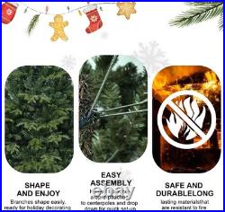 7.5 ft Artificial Christmas Tree European Fir tree & 3280 PE PVC Tips with Stand