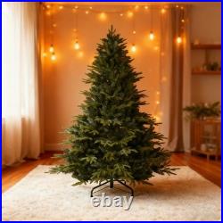 7.5 ft Artificial Christmas Tree European Fir tree & 3280 PE PVC Tips with Stand