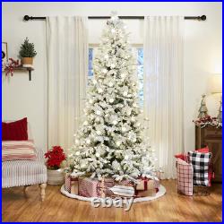 7.5-ft Candlewood pine Pre-lit Flocked Artificial Christmas Tree with Multicolor 7.5-ft Candlewood pine Pre-lit Flocked Artificial Christmas Tree with Multicolor