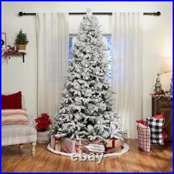 7.5-ft Candlewood pine Pre-lit Flocked Artificial Christmas Tree with Multicolor 7.5-ft Candlewood pine Pre-lit Flocked Artificial Christmas Tree with Multicolor