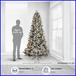 7.5-ft Candlewood pine Pre-lit Flocked Artificial Christmas Tree with Multicolor 7.5-ft Candlewood pine Pre-lit Flocked Artificial Christmas Tree with Multicolor