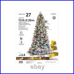 7.5-ft Candlewood pine Pre-lit Flocked Artificial Christmas Tree with Multicolor 7.5-ft Candlewood pine Pre-lit Flocked Artificial Christmas Tree with Multicolor