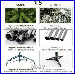 7.5 ft Pencil Artificial Christmas Tree Slim Unlit Xmastree with 1396 Branch Tip