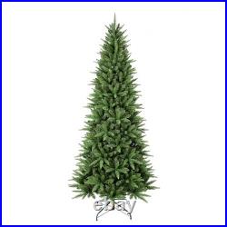 7.5 ft Pencil Artificial Christmas Tree Slim Unlit Xmastree with 1396 Branch Tip