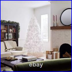 7.5 ft. Pre-Lit Dunhill Fir White Tree with Clear Lights, Plug-In