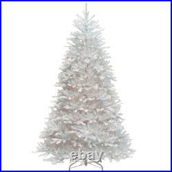 7.5 ft. Pre-Lit Dunhill Fir White Tree with Clear Lights, Plug-In