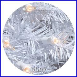 7.5 ft. Pre-Lit Dunhill Fir White Tree with Clear Lights, Plug-In