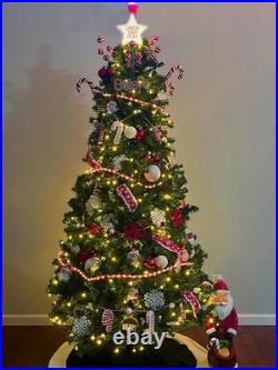 7.5 ft Pre-Lit LED Grand Duchess Balsam Fir Christmas Tree Prelit with 400 ct