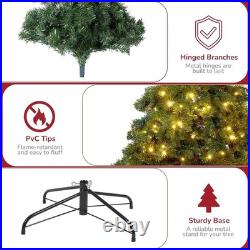 7.5 ft Pre-Lit LED Grand Duchess Balsam Fir Christmas Tree Prelit with 400 ct