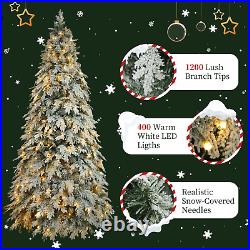 7.5ft Artificial Christmas Tree with 400 LED Lights and 1200 Bendable Branches 7.5ft Artificial Christmas Tree with 400 LED Lights and 1200 Bendable Branches