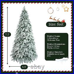 7.5ft Artificial Christmas Tree with 400 LED Lights and 1200 Bendable Branches 7.5ft Artificial Christmas Tree with 400 LED Lights and 1200 Bendable Branches