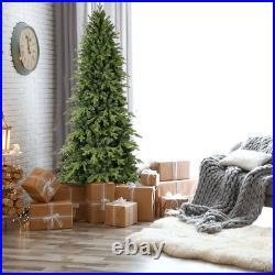 7.5ft Artificial Full Hinge Christmas Tree with 2856 PE PVC Tip & Foldable Base