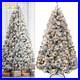 7_5ft_Artificial_Pre_lit_Christmas_Tree_Snow_White_Flocked_Hinged_Bushy_Xmas_01_pf