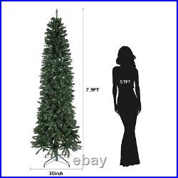 7.5ft Vermont Mixed Pine Swept Spruce Christmas Tree with1000 Branch Tips&350 LED