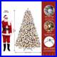 7_7_5FT_Flocked_Pre_lit_Artificial_ChristmasTree_Warm_White_LED_Lights_Xmas_Home_01_tn