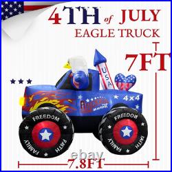 7.8FT Long Gaint Patriotic Independence Day 4Th of July Inflatable Eagle Truck D