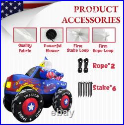 7.8FT Long Gaint Patriotic Independence Day 4Th of July Inflatable Eagle Truck D