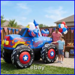 7.8FT Long Gaint Patriotic Independence Day 4Th of July Inflatable Eagle Truck D