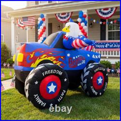 7.8FT Long Gaint Patriotic Independence Day 4Th of July Inflatable Eagle Truck D