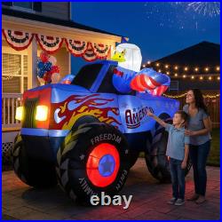 7.8FT Long Gaint Patriotic Independence Day 4Th of July Inflatable Eagle Truck D