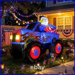 7.8FT Long Gaint Patriotic Independence Day 4Th of July Inflatable Eagle Truck D