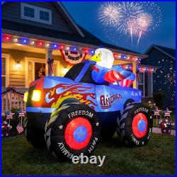 7.8FT Long Gaint Patriotic Independence Day 4Th of July Inflatable Eagle Truck D