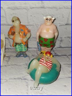 7 Boston Warehouse Fat Woman Lady Floating Man Swim Suit Beach Pool Candle Set
