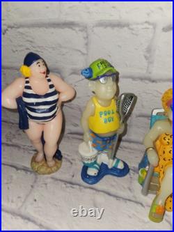 7 Boston Warehouse Fat Woman Lady Floating Man Swim Suit Beach Pool Candle Set