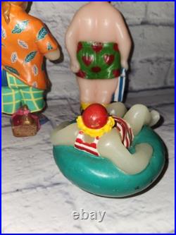7 Boston Warehouse Fat Woman Lady Floating Man Swim Suit Beach Pool Candle Set