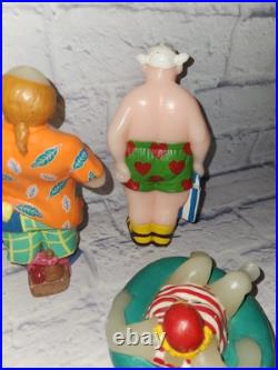 7 Boston Warehouse Fat Woman Lady Floating Man Swim Suit Beach Pool Candle Set