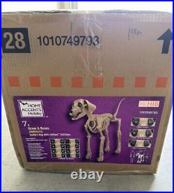 7 FOOT Skeleton Dog Skelly's Home Accent Halloween 2024 Home Depot SHIPS NOW