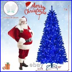 7 FT Artificial Christmas Tree with900 Branch Tips 340 LED Lights 3 Lighting Modes
