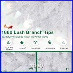 7 FT Artificial Xmas Tree with 1880 PE PVC Branch Tips 900 Warm White LED Lights 7 FT Artificial Xmas Tree with 1880 PE PVC Branch Tips 900 Warm White LED Lights